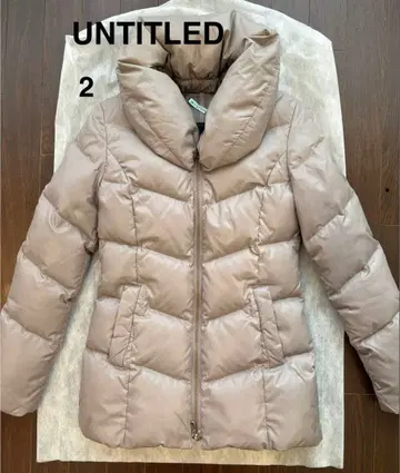 언타이틀 다운 자켓 그레이 숄카라 더블 지퍼 새상품급