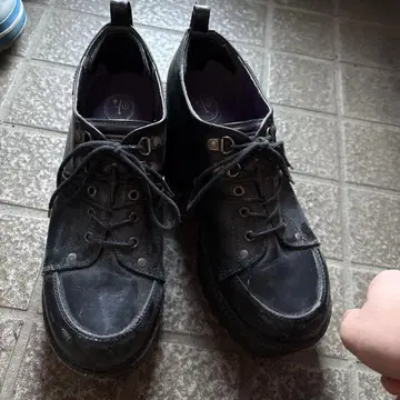 통굽 레이스업 슈즈