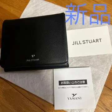 JILL STUART 블랙 가죽 접이식 지갑