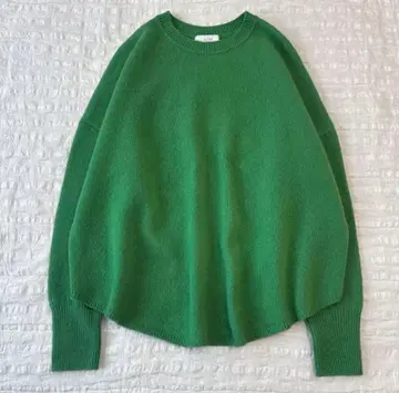 새상품급 슬로브 이에나 SUPERGEELONG 크루넥 니트 그린