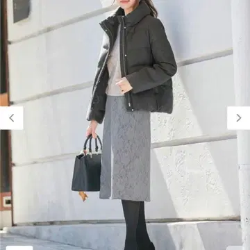 택 포함 새상품 다운 다운 자켓 심플 그레이 워셔블 S