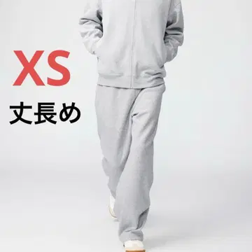 유니클로c 유니클로 맨투맨 와이드 팬츠 긴 길이 xs 새상품 유니클로