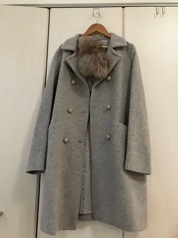 KUMIKYOKU 그레이 더블 브레스트 코트 사이즈 3