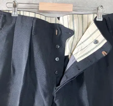 50-60s 재팬 빈티지 버튼 플라이 슬랙스 네이비 로카빌리