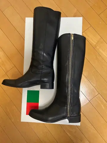 긴자 카네마츠 사이드 지퍼 롱 부츠