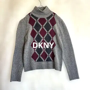[ DKNY classic ] 터틀넥 니트 하이넥 니트 그레이