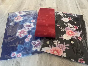 유카타 2점 오비 1점 세트