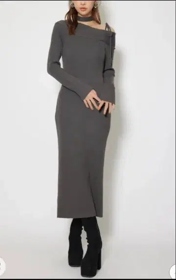 리엠다 원숄 니트 원피스