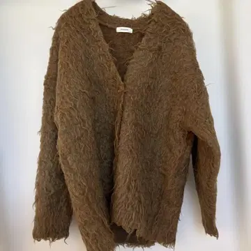 스타일 믹서 헤어리 컬 니트 가디건 사이즈 F