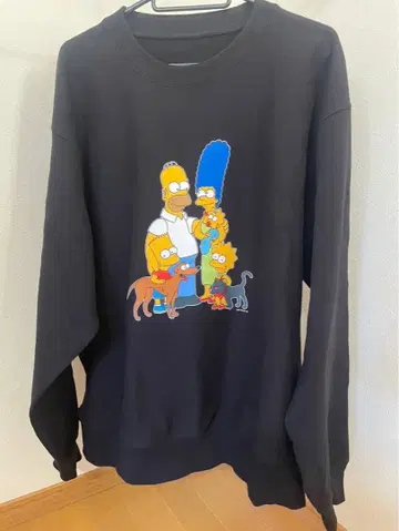 심슨 훼미리마트 한정판 맨투맨 L 블랙