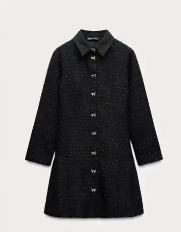 ZARA 트위드 A라인 원피스