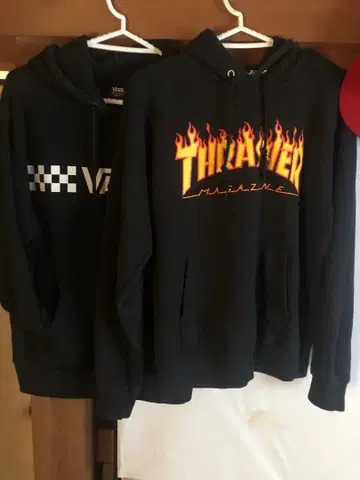 THRASHER 프레임 프린트 후드티