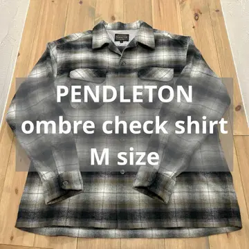 PENDLETON 옴브레 체크 코튼 100% M 펜들턴