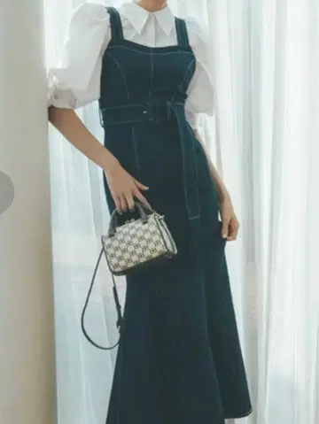 [ SNIDEL ] 코르셋 머메이드 점프 스커트