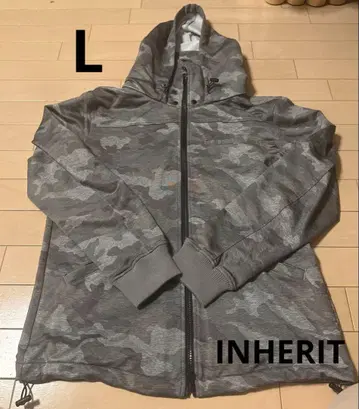 새상품급 INHERIT 그레이 카모플라쥬 풀 집업 후드티