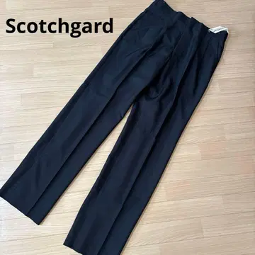 Scotchgard 블랙 스트레이트 팬츠 남성용 2턱 미사용 새상품