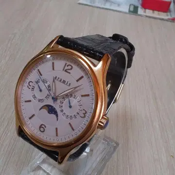 문페이즈 요일 날짜 aramis 아날로그 손목시계