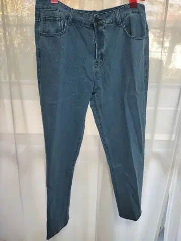 블루 스트레이트 레그 데님