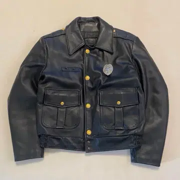 BRANDED GARMENTS 시카고 폴리스 가죽 자켓 40 블랙