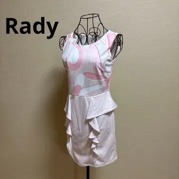 Rady 슬리브리스 미니 원피스 핑크와 화이트 안감 있음 S 사이즈