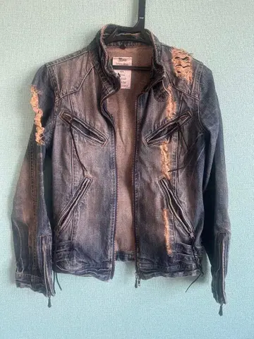 MIDAS 데미지 가공 다크 블루 G 재킷 M 사이즈