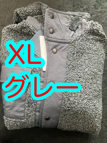 GU 엔지니어드 가먼츠 보아 플리스 스냅 후드티 XL 그레이