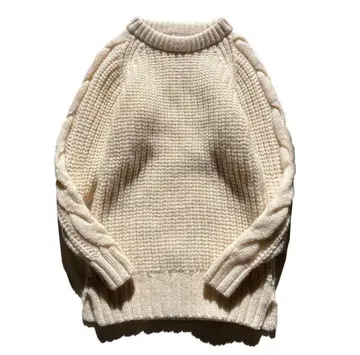 [ UK제 ] James Charlotte 케이블 짜임 울 리브 니트