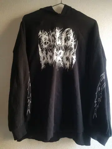 블랙 후드티 로고 프린트 스트릿 스타일 후디