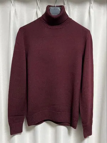 Drumohr 미들 게이지 터틀넥 보르도 44