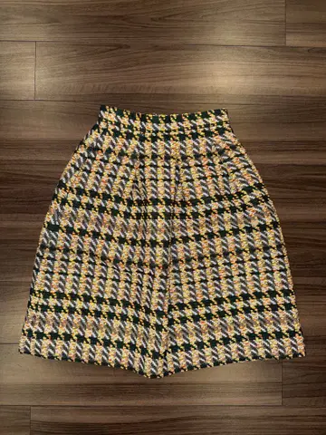 Natan 체크 무늬 플레어 스커트 38