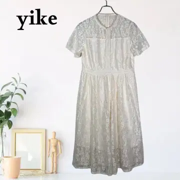 zB728 [ M ] yike 핏&플레어 원피스 반팔 레이스 A라인
