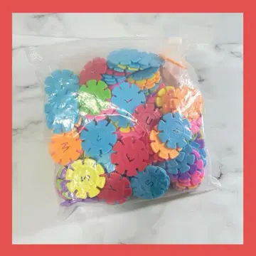 블록 200P 컬러풀 눈꽃 빌딩 선물 크리스마스