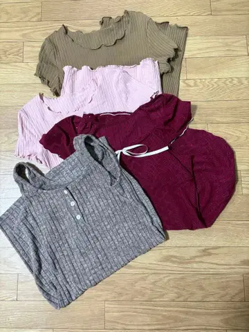 남성용 리브 니트 가디건과 상의 5세트