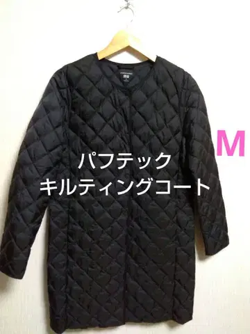 유니클로 퍼프 테크 퀼팅 코트 M 블랙