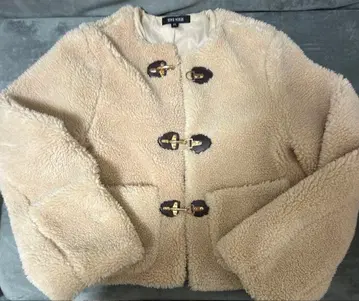 베이지 보아 플리스 자켓