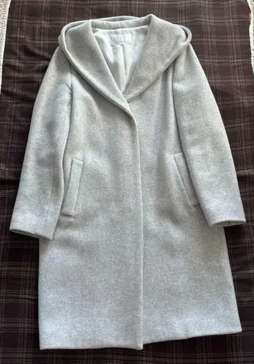 M-PREMIER 엠프리미어 후드 부착 체스터 코트 라이트 그레이 34