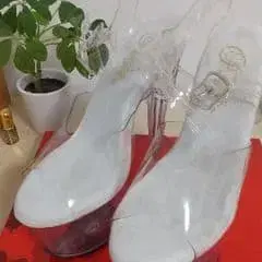 새상품 Pleaser 18cm 클리어 힐