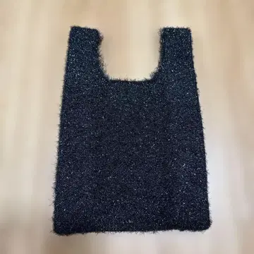 NKNIT 블랙 니트 토트백