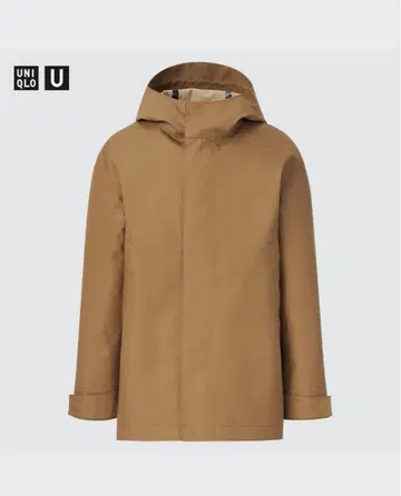 UNIQLO U 오버 사이즈 마운틴 후드티 브라운