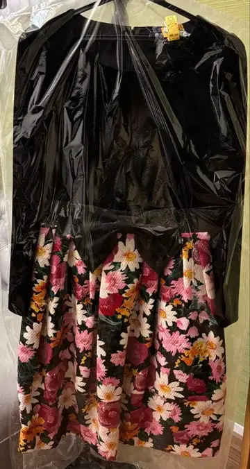 [클리닝 완료] 엠즈 그레이시 원피스 꽃무늬 리본 블랙 M