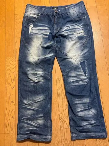 Norton 데미지 가공 데님 팬츠 덤 씰 3개