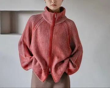 7게이지 배색 리브 ZIP 가디건 2 렙심 미사용 새상품 이번 시즌 신상