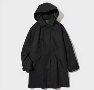 유니클로 블록테크 롱 코트 블랙 XL