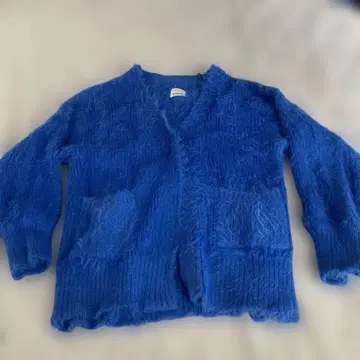 ROSE BUD 파랑 가디건 퍼 느낌