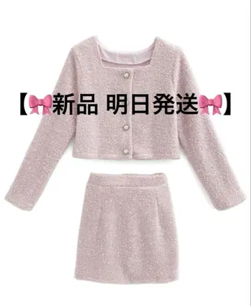 [내일 발송] 새상품 GRL 라메 샤기 자켓 x 미니 스커트 셋업