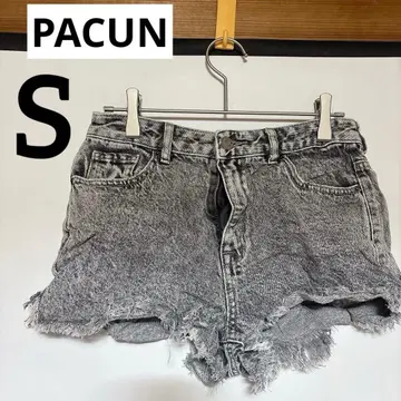 새상품급 PACUN [ S ] 그레이 데님 숏팬츠 여름 프린지
