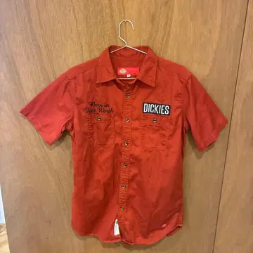 Dickies 반팔 워크 셔츠 M 빨간색 레드