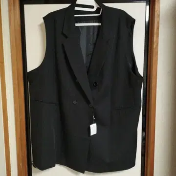 8L 블랙 더블 브레스트 슬리브리스 베스트 지레 미사용 새상품