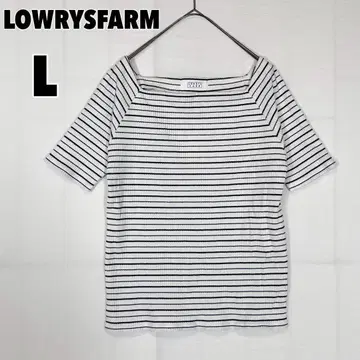 LOWRYSFARM 로리즈팜 스퀘어넥 보더 니트