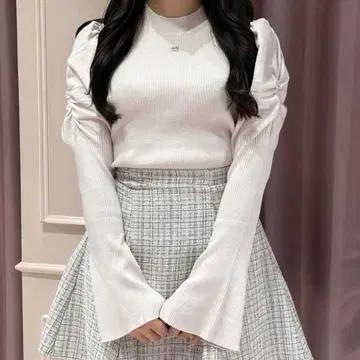 An MILLE aa 참 니트 핑크 걸리시 양산